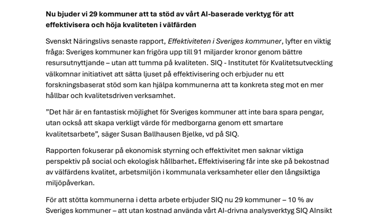 Pressmeddelande 2025 SIQ tror på kommuners vilja att bli bättre.pdf