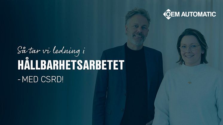 Aktuell Hållbarhet uppmärksammar vårt hållbarhetsarbete | OEM Automatic
