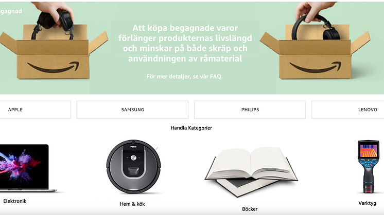 Nu lanseras Amazon Begagnad i Sverige