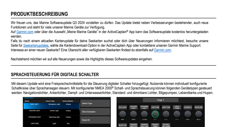 Datenblatt Garmin Software-Update Q4-2024