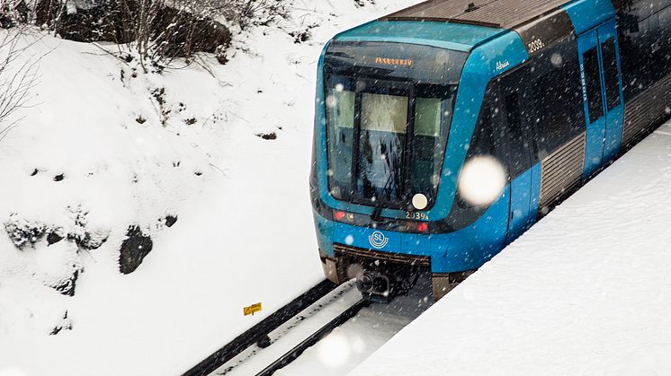 När det blir snöväder och kallt påverkas SL:s trafik på olika sätt. Foto: Susanne Walström