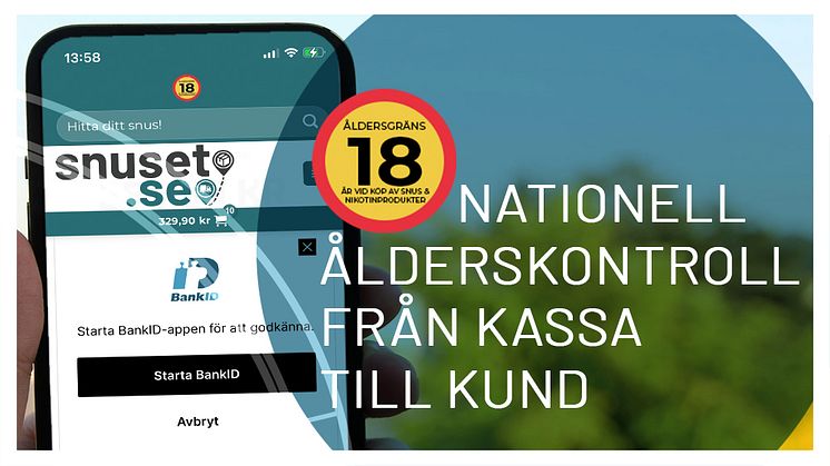 Snuset.se vill införa nationell standard för digital ålderskontroll vid försäljning av tobaks- och nikotinprodukter