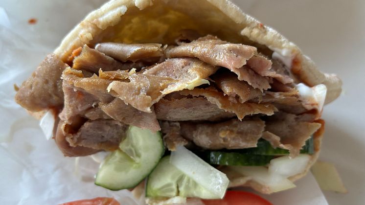A doner kebab like the one Kemp ordered to his hideout 