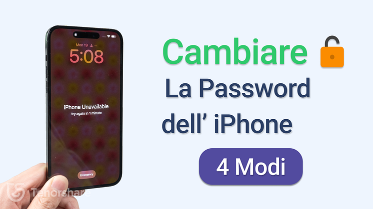Cambiare la password dell'iPhone