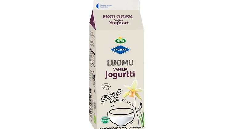 Arla Ingman Luomu vaniljajogurtti 750 g