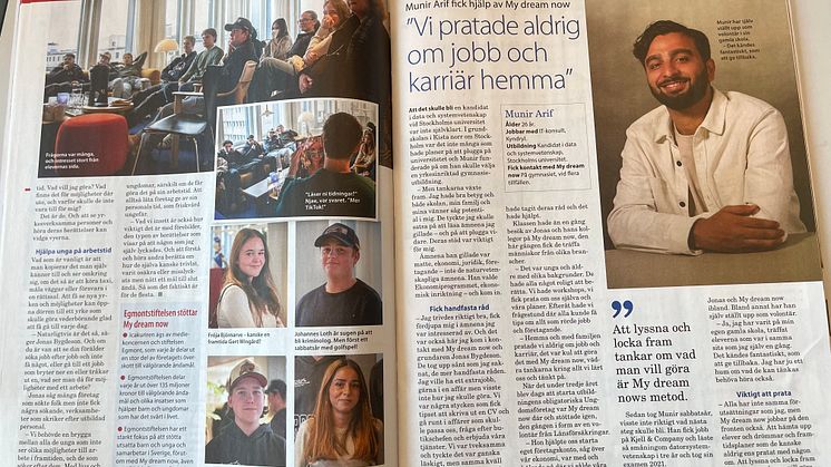 Reportage i Icakuriren om elevernas besök på redaktionen. Intervju med elev som varit med i programmet tidigare. 