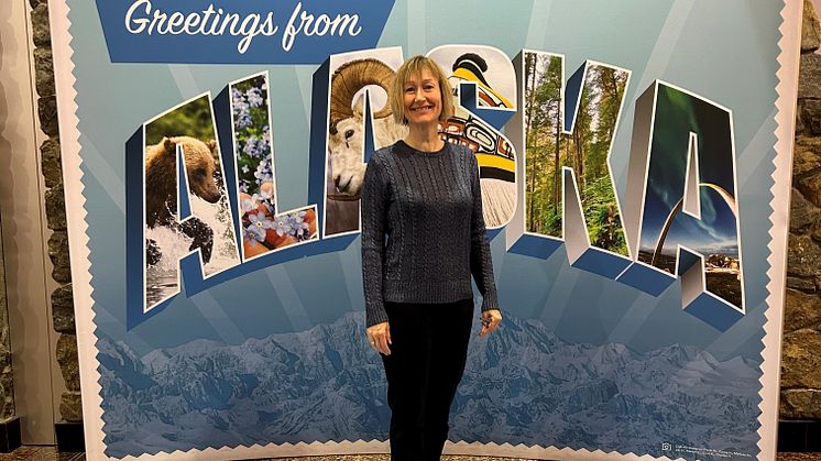 Linda Simensen fra Akvaplan-niva på besøk i Alaska (Foto: Akvaplan-niva). 