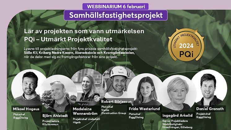 Webbinariet anordnas av Byggherrarna, Byggföretagen och Binosight.