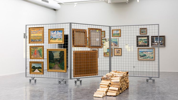 Installationsvy Gränstrakt, Ystads konstmuseum 