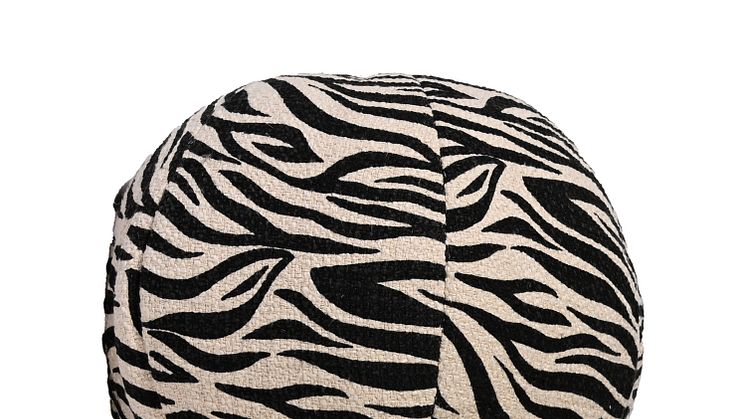 Byon AW25 produktbilder - Pillow Anima zebra round black