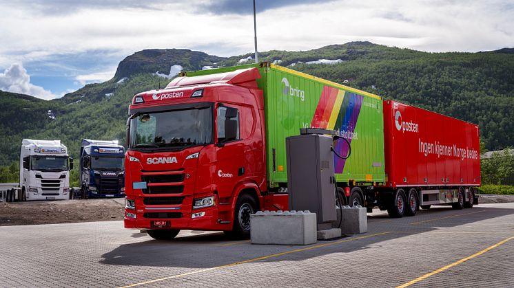 Posten og Bring er først med elektrisk modulvogntog 