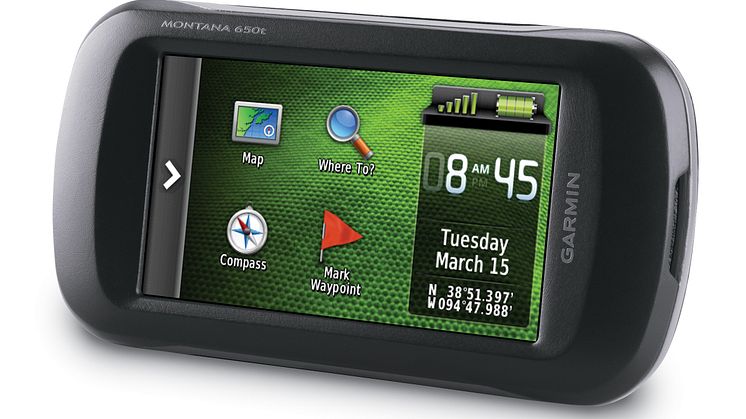 Garmin presentera Montana. En handburen GPS med 4-tums pekskärm.