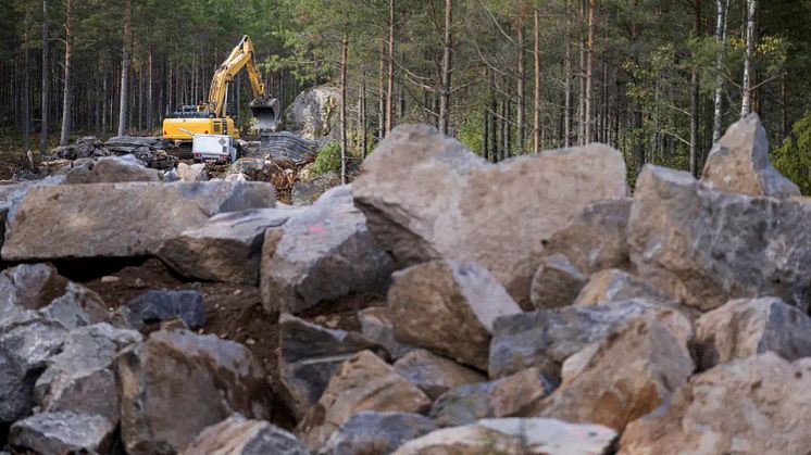 Svevia bygger ny sträckning av E45 mellan Rengsjö och Älvros i Jämtland. Foto: Markus Marcetic 
