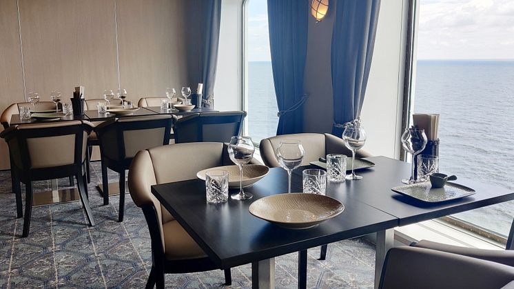 Imorgon, den 25 juni, öppnar den nya restaurangen Bistro Navigare ombord på M/S Finnswan. Foto: Finnlines Plc.