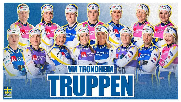 15 aktiva är uttagna att tävla för Sverige i längdskidor i VM Trondheim som drar i gång i slutet av februari. Foto: Svenska Skidförbundet