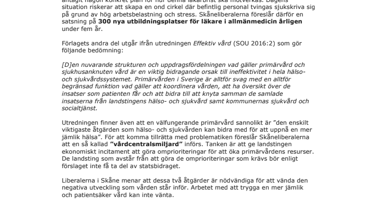 Nationell satsning för att lösa vårdkrisen