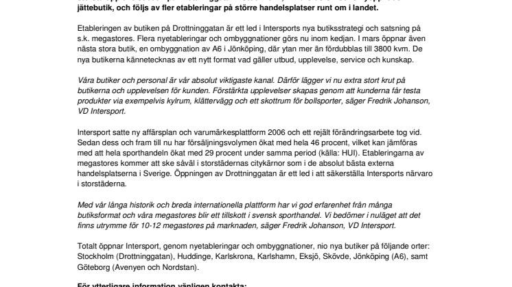 REKORDÅR FÖR INTERSPORT