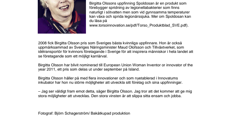 En av Sveriges bästa kvinnliga uppfinnare till Innovatums inkubator 