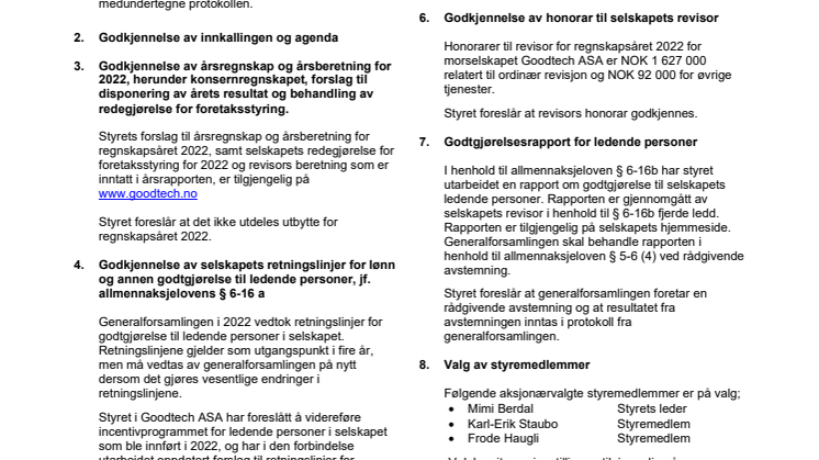 Innkalling og møteseddel generalforsamling 24.04.2023
