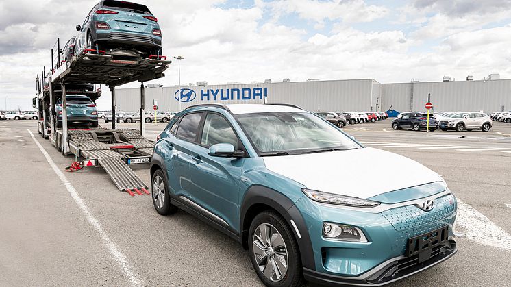 Hyundai har startet produksjonen av Kona Electric i Tsjekkia. Foto: Hyundai