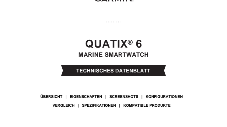 Datenblatt Garmin quatix 6 Serie 