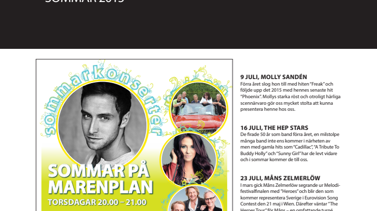 Sommarkonserter och Kringelfestivalen 2015