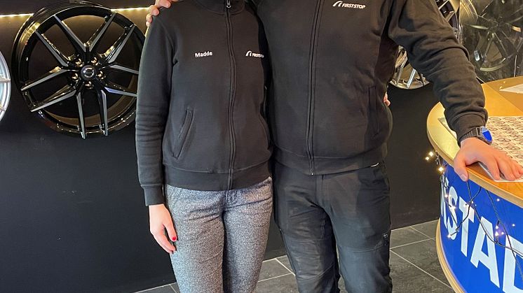 Madeleine Pahlm och Rickard Saari, Kungälvs Däckservice AB.