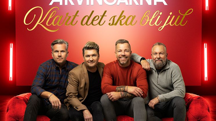Arvingarna släpper albumet ”Klart det ska bli jul” 18 november – innehåller nyskriven julmusik av Andreas Mattsson, Thomas G:son och Stefan Brunzell
