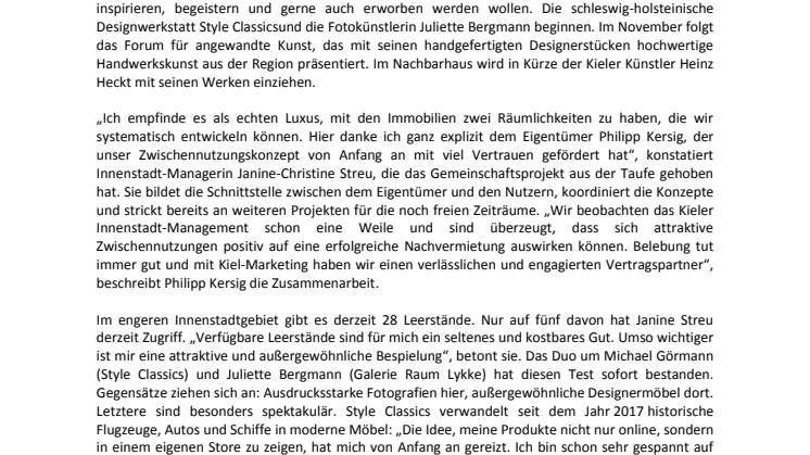 Kunstvolle Zwischennutzung bis Ende Dezember im Kieler Schlossquartier