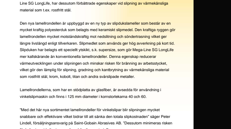Ny lamellrondell med längre livslängd