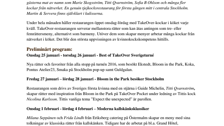 Pressmeddelande TakeOver gästspel på PocketCity
