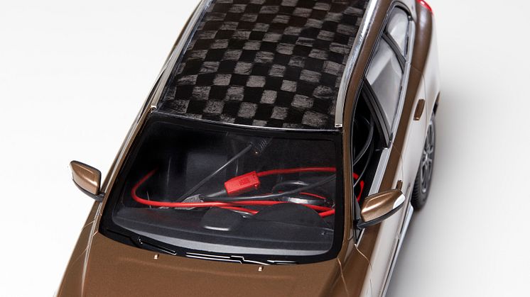 Toy car made of fossil-free composite