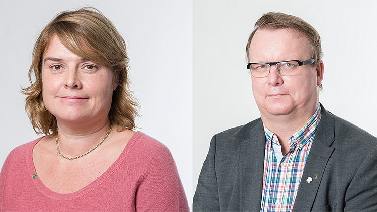 Birte Sandberg (C), gruppledare för Centerpartiet i Region Skåne och Lars-Göran Wiberg (C), ledamot i hälso- och sjukvårdsnämnden Foto: Jens Christian
