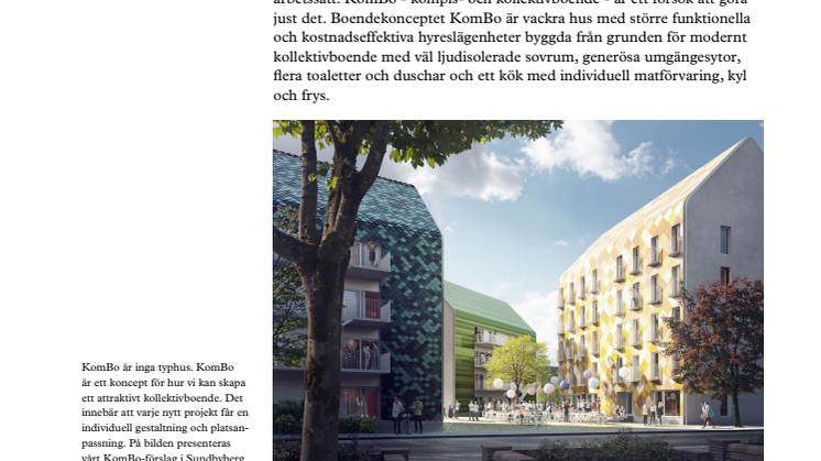 KomBo - nytänkande kollektivboende medel i kampen mot bostadsbristen