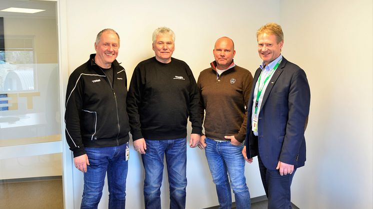 Fra venstre: Arild Eidsvåg, Dag Wangen, Jimmy Jahren og Erlend Gjerdevik. 