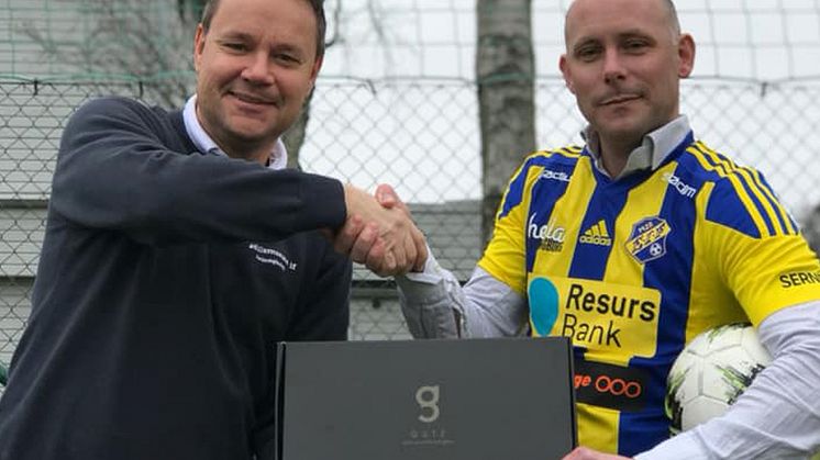 Marknadsansvarige Eskilsminne IF Ingemar Queckfeldt, Säljare GUTZ Fredrik Casta