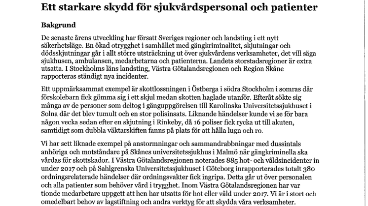 skrivelse till regeringen