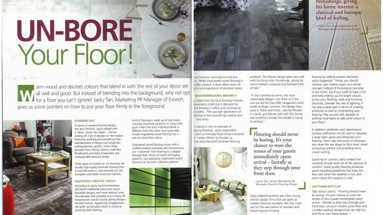 Evorich Flooring Has Been Featured In Issue 7 Of @Home Magazine