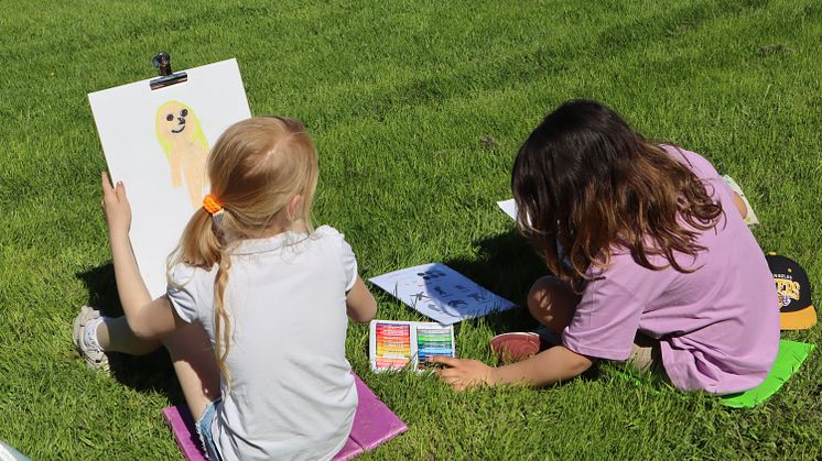 Tegneverksted for barn i Vigelandsparken