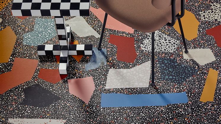 Artificial Terrazzo popcolour black_Detail