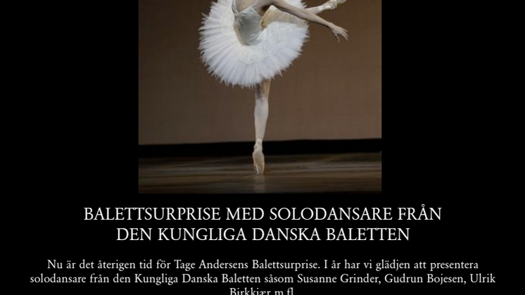 Affisch Balettsurprise på Gunillaberg