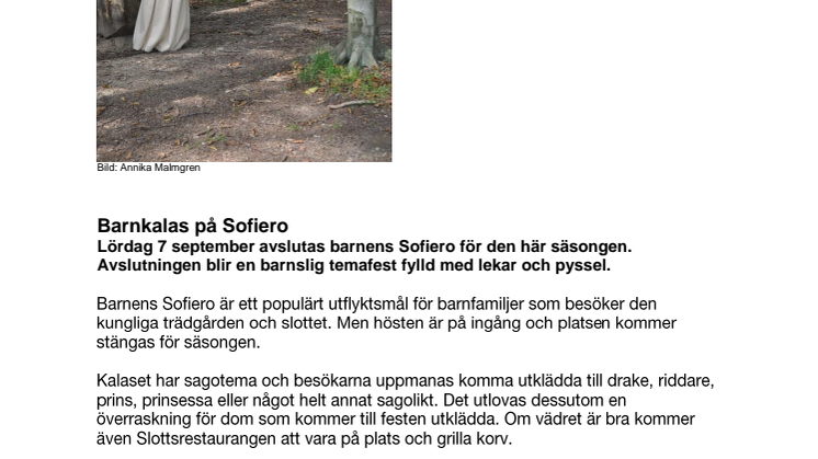 Barnkalas på Sofiero