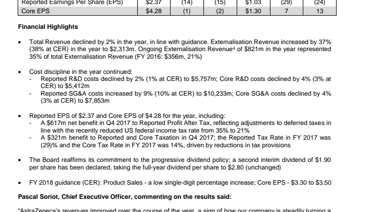 Full-Year 2017 Results