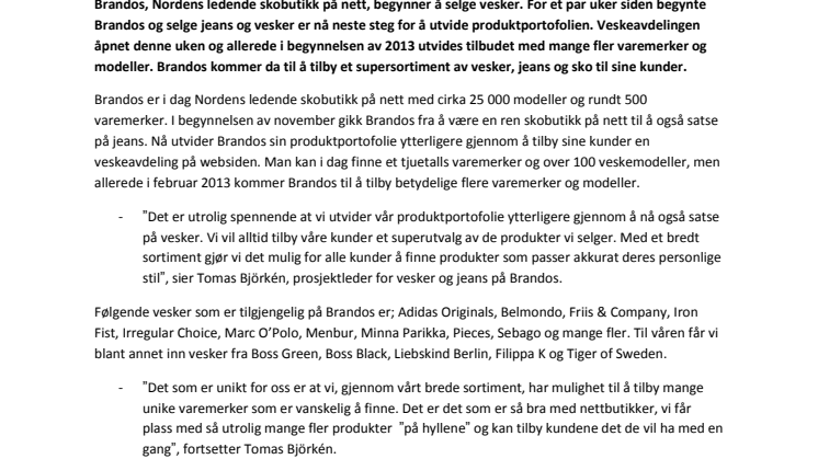 Nordens ledende skobutikk på nett satser nå også på vesker
