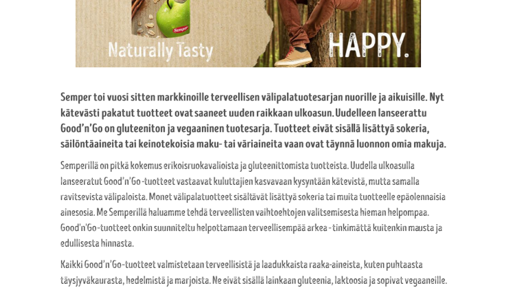 Good'n'Go - terveellisiä ja maistuvia välipaloja kaikille
