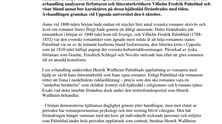 1800-talets romanhjältar gick från handling till inre resning