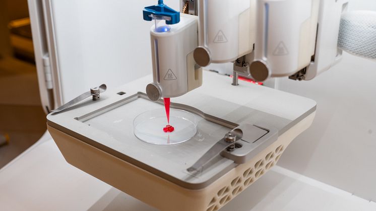 3D-printning av röd gel.