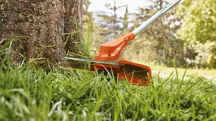 STIHL FSA 60 R med avstandsbøyle for å skåne trær.