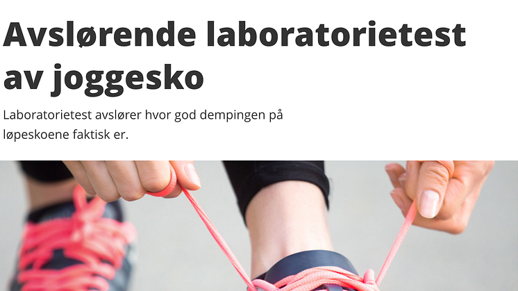 Norska DinSide/Dagbladet publicerar Testfaktas test av joggingskor