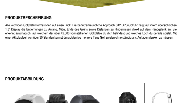 Datenblatt Garmin Approach S12